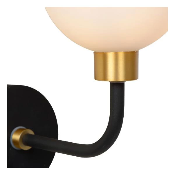 Lucide BEREND - Lámpara de pared Baño - 1xG9 - IP44 - Negro - detalle 2